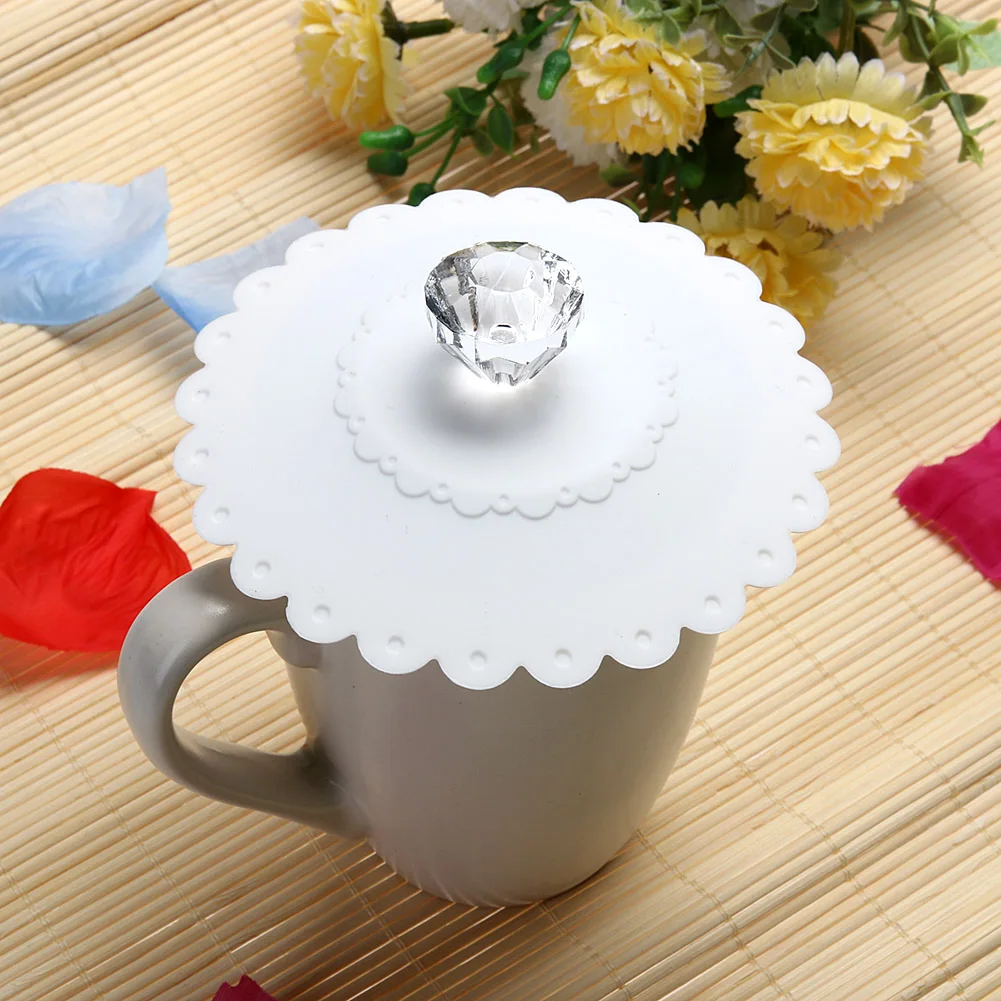 Heat Resistant Sealed Leakproof Cups Lid Multicolored Mug Cover Drink Cup Lids Cartoon Bird Silicone Cup Cover