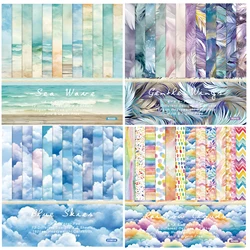 Alinacutle Junkjournal Cloud Sea Wave Paper Pack 24 sheets 6