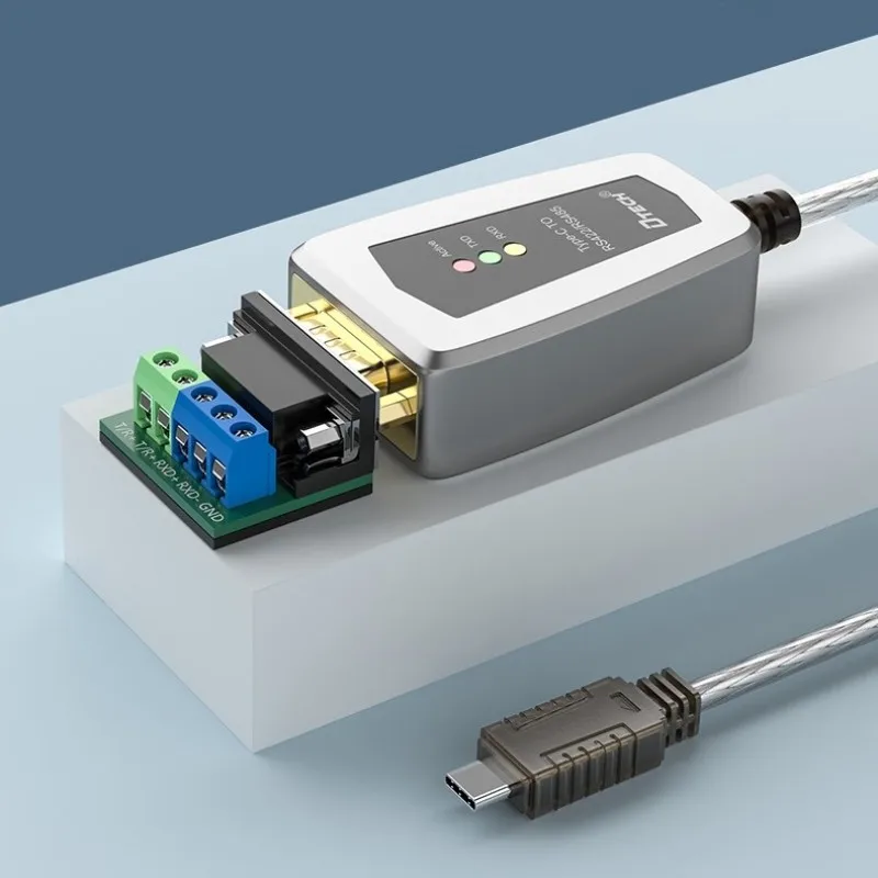 DTECH 2m USB TYPE-C オス-オス RS485/RS422 オス シリアル変換アダプターケーブル