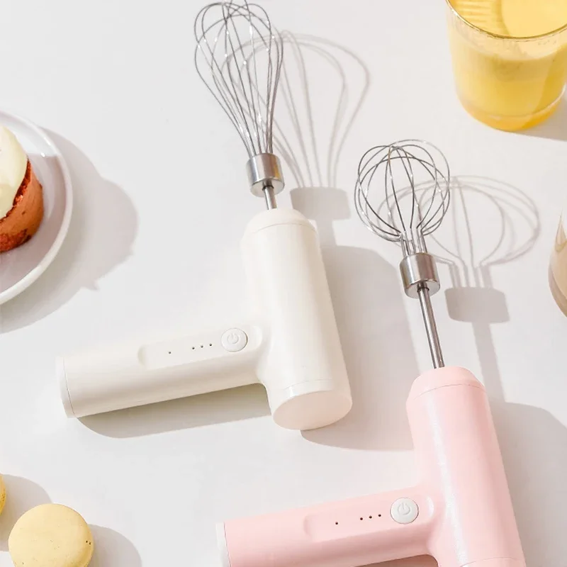 

Electric Egg Beater Food Mixer Muti Speeds Cake Cream Mixer Wireless Portable Baking Dough Kitchen Tools