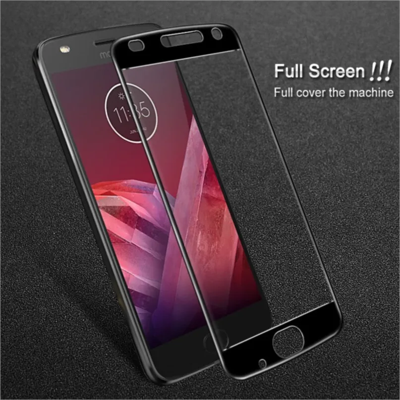 3d tempered glass on for motorola moto z2 play full cover protective film front cover screen protector for moto z2 play guard