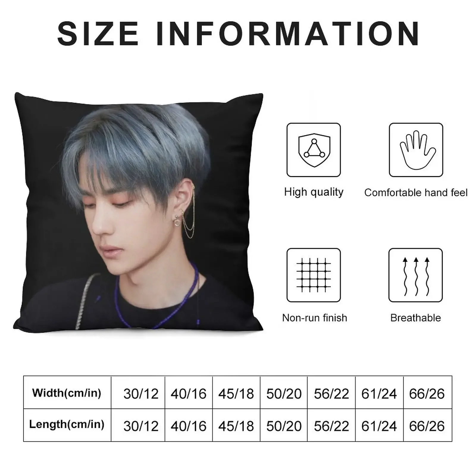 The Untamed Lan Zhan : Wang Yibo Throw Pillow Pillows Aesthetic Cushions Home Decor pillow