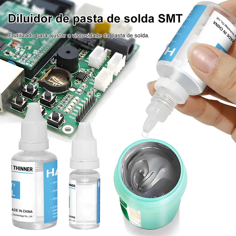 Fábrica SMT Solder Paste Thinner, Ajuste de Pasta de Solda, Afinado, Amanecimento, Restauração de Pasta de Solda ao seu Estado Original