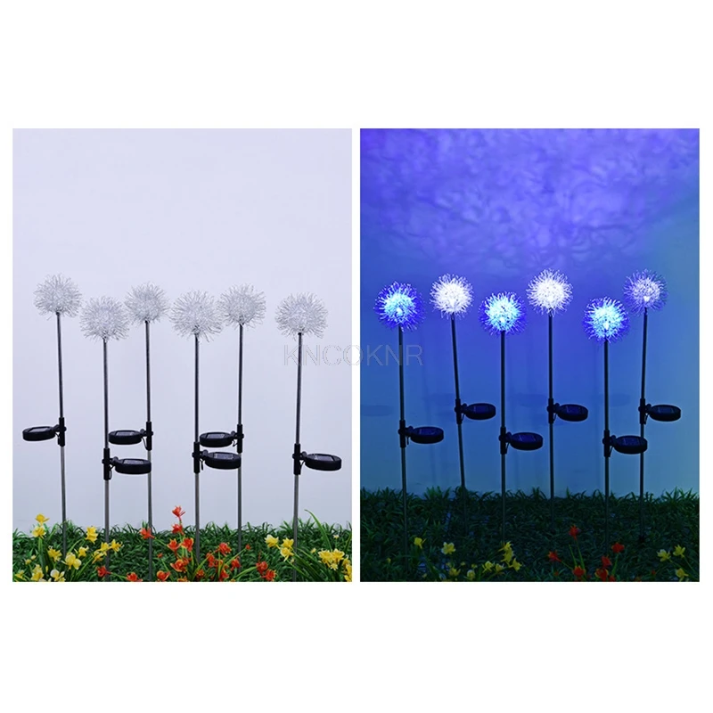KNCOKAR 2 قطعة LED سلك ألومنيوم بالطاقة الشمسية كرة ضوء خارجي مقاوم للماء حديقة فيلا عطلة الديكور المكونات في ضوء المناظر الطبيعية