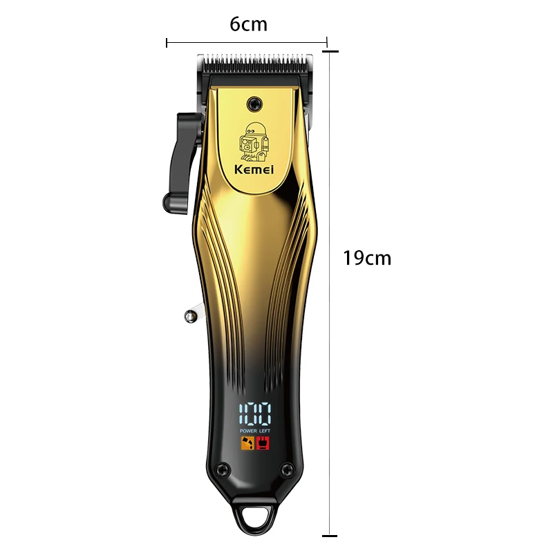Kemei 656 Clipper ผมไฟฟ้าสําหรับผู้ชายเครื่องตัดผมตัดผมชุดมืออาชีพไร้สายเคราผม Trimmer หวีปรับได้