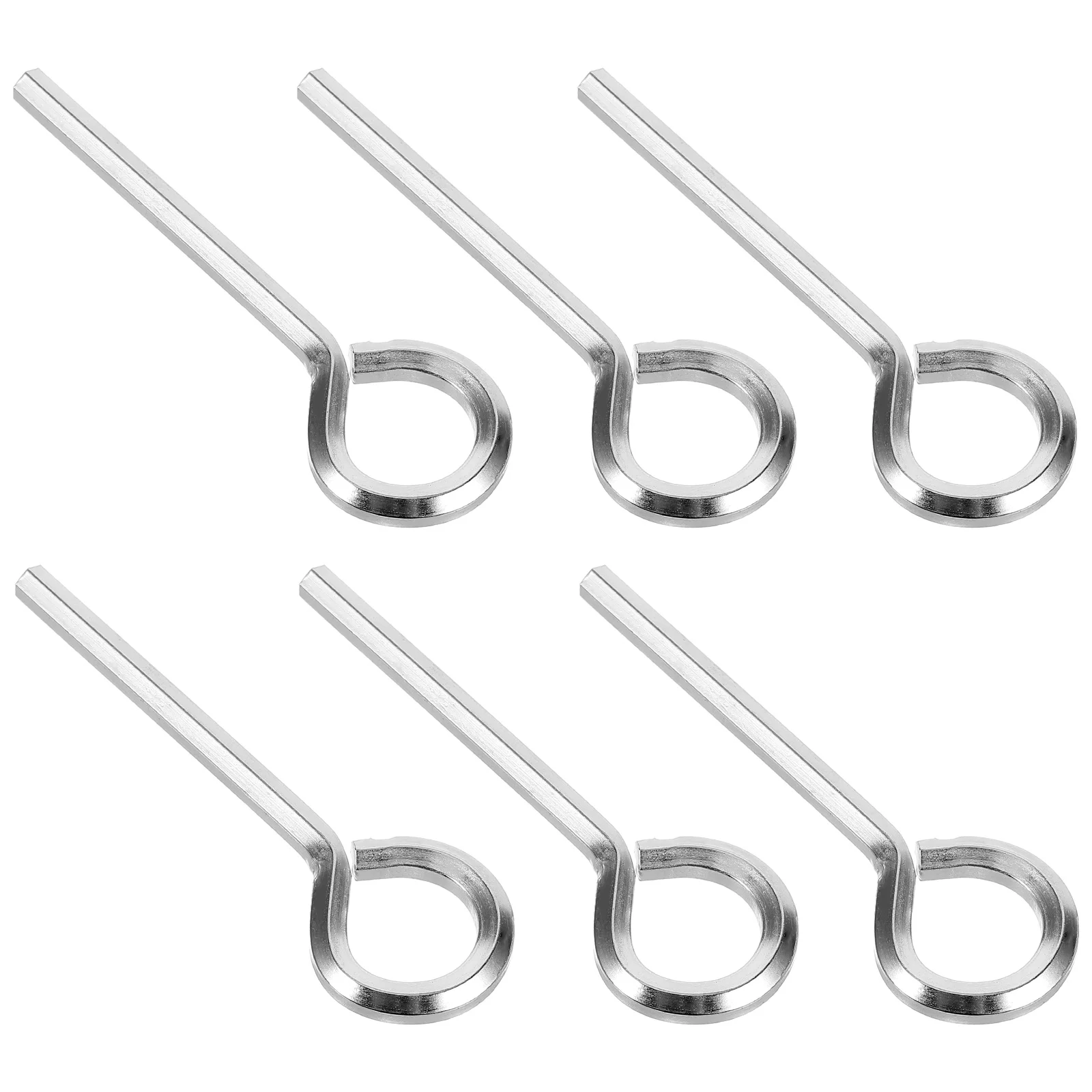 

6 Pcs Hex Wrench Set 5 32 Inch Silver Circle 21 70mm Portable Metal Allen Keys for Door Exit Devices High Hardness Easy Carry