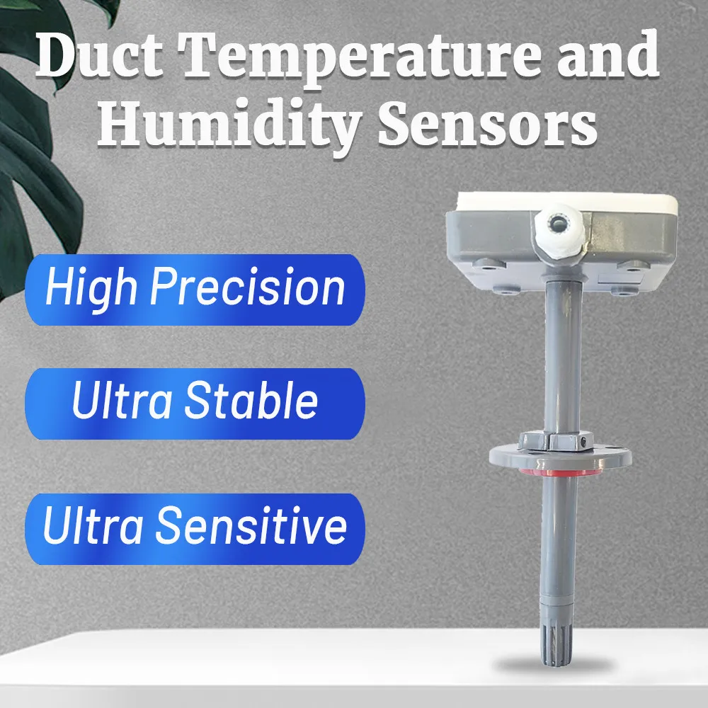 Pipe Temperature and Humidity Sensor RS485 0-2V 0-5V 0-10V 4-20MA Output High Precision Temperature Hygrometer Transmitters