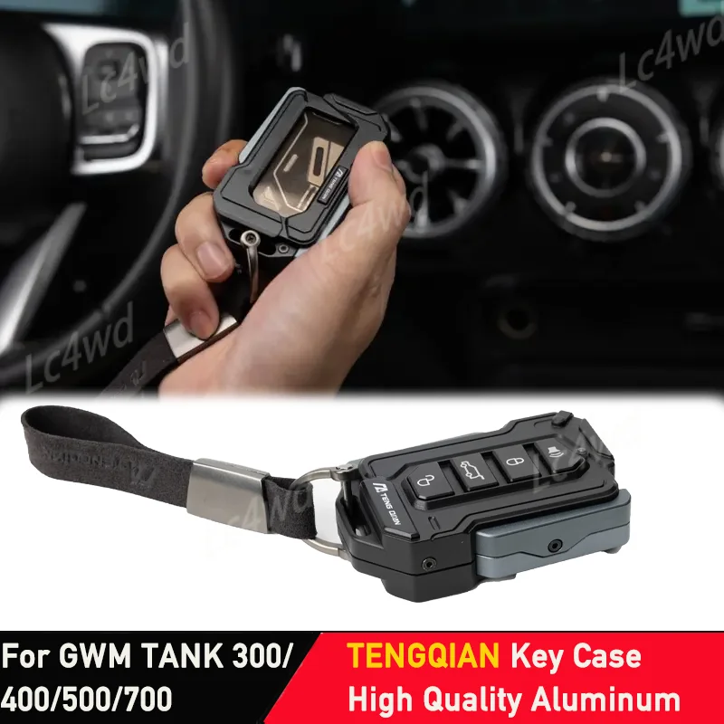 Off Road 4x4 Accessories TENGQIAN Aluminum Key Case Key Protective Fob Cover For Great Wall GWM Tank 300/400/500/700