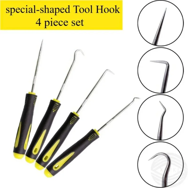 

Lyr 4pcs/set Pick & Hook Set Gasket Puller Tools for Removing Car Oil Seal Screwdriver Gasket Puller Removal Hook Repair Tool