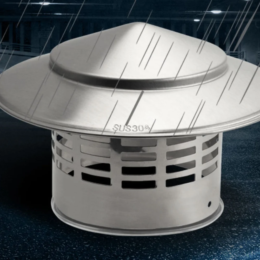 Tampa da chaminé do tubo de escape de ar fresco 304 tampa de ventilação do telhado de aço inoxidável para proteger contra elementos de sujeira e clima