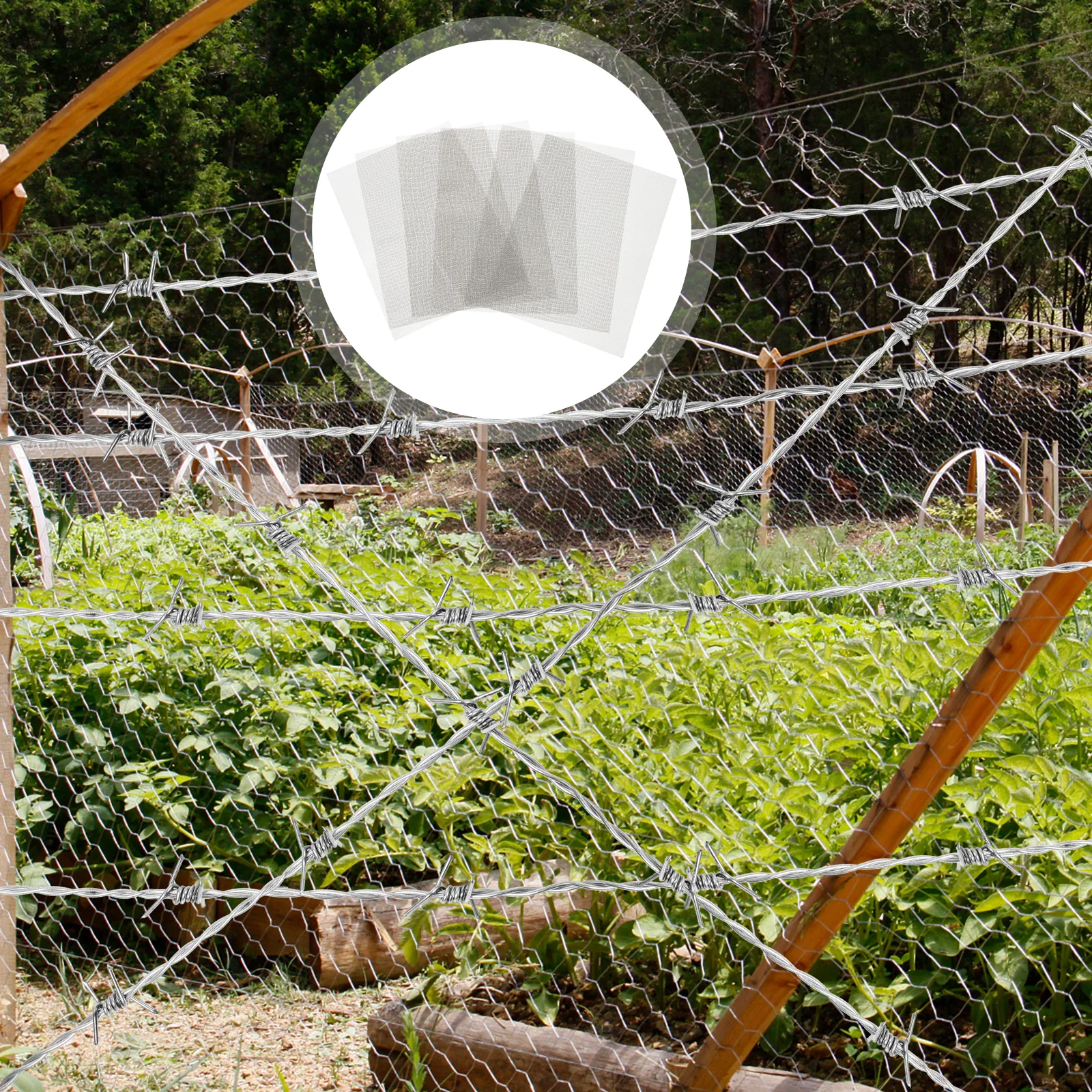 

6pcs Stainless Steel Wire Screen Patch Repair Net for Bumper Security Construction Fine Metal Mesh Panels Guard Mesh Sheets