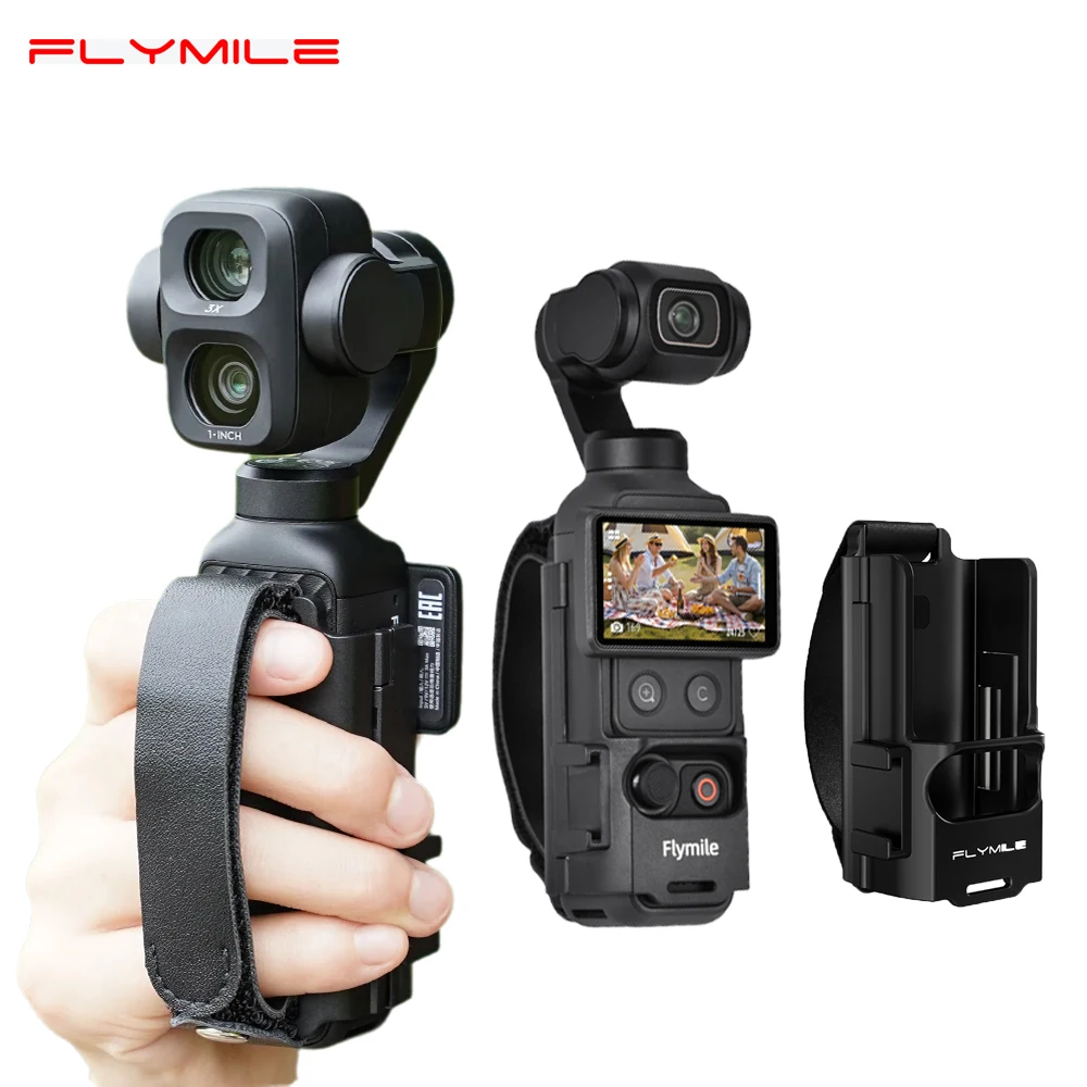 Flymile Handheld-Erweiterungsrahmen für DJI Osmo Pocket 4P/4/3 – Verstellbarer Handschlaufen-Kaltplatten-Erweiterungs-Schutzgehäuse
