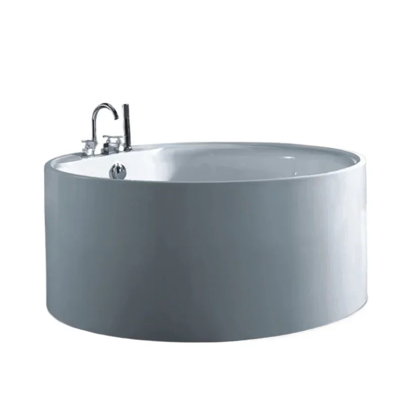 

One-piece acrylic modern bathtub, free-standing home hotel B & B round bathtub