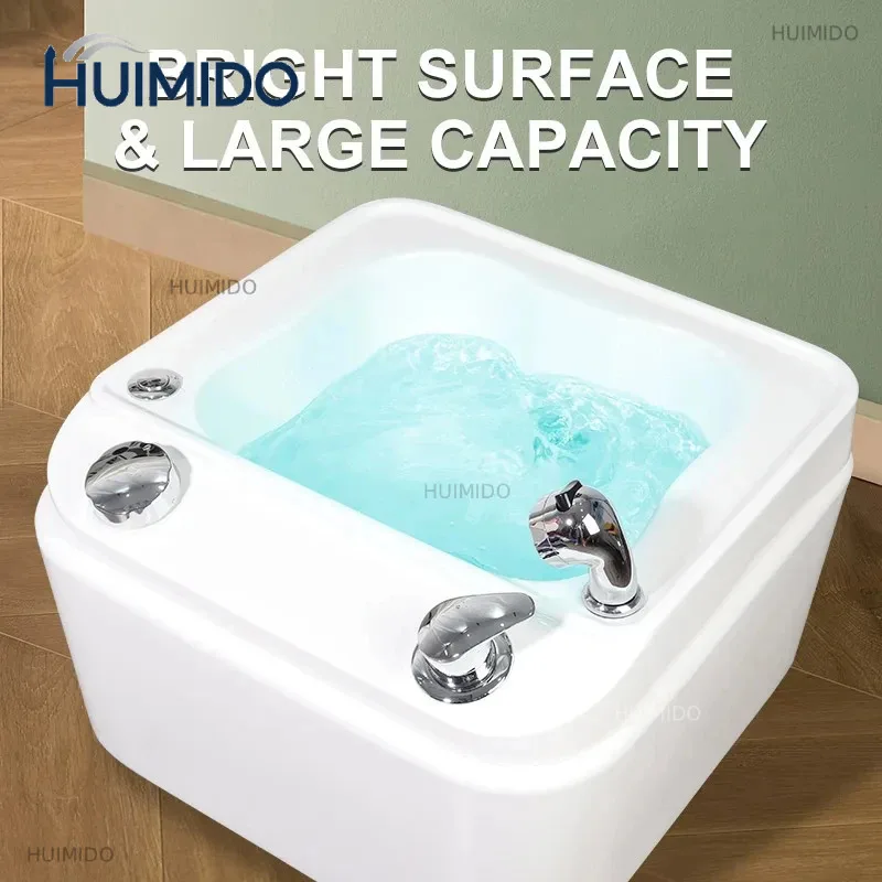 Footbath Foot Therapy Machine Beauty Salon Acrylic Massage Surf Light Spa Footbath Foot Therapy Bowl