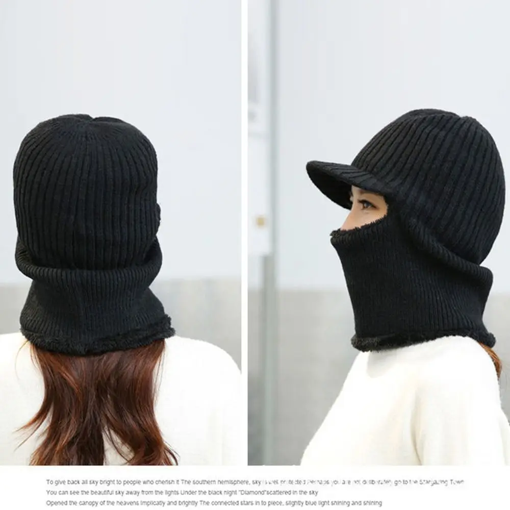 Cappello caldo invernale alla moda da equitazione all'aperto Berretto con collo ispessito Berretto di protezione per le orecchie antivento a prova di freddo