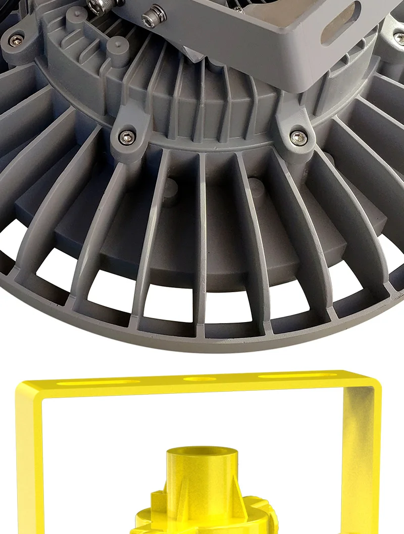 ATEX IECEX مدرج 100 واط LED مقاوم للانفجار عالي الإضاءة IP66 الإضاءة الصناعية لجسم مصباح الألومنيوم للمناطق الخطرة