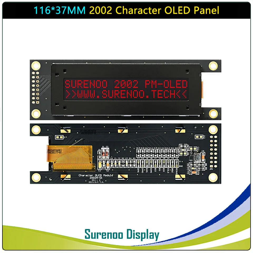 Real OLED Display, 2002 COG Parallel OLED Compatible 202 20*2 Character LCD Module Display LCM Screen US2066 SSD1311