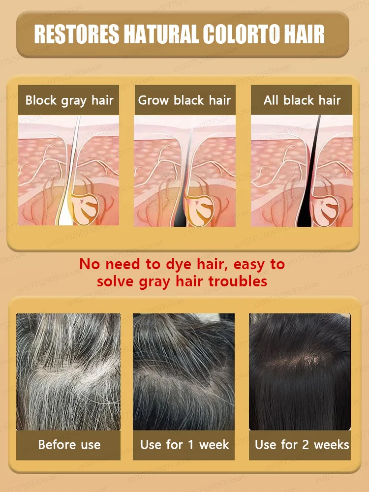 Anti-grey hair essence, restore natural hair color and restore healthy hair