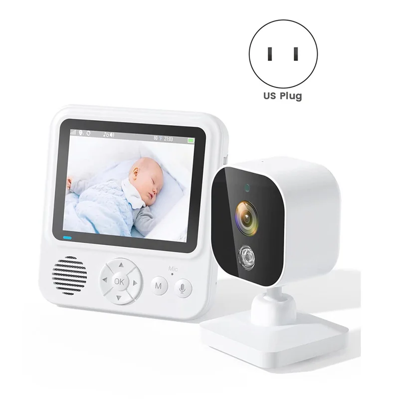 2.8 인치 Wireles 베이비 모니터 카메라 오디오 양방향 토크 비디오 Babyphone IPS 스크린 베이비 비디오 폰 베이비 보모 내구성 미국 플러그
