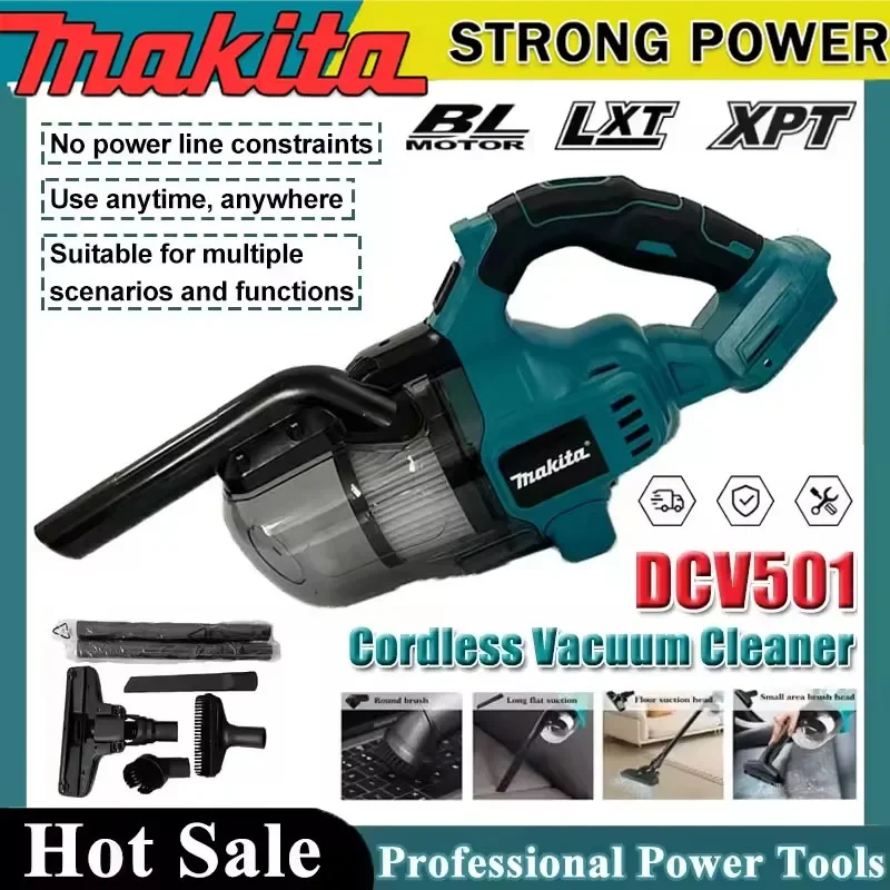 

Беспроводной ручной пылесос Makita DCV501, портативный, бесщеточный, для уборки в автомобиле и дома, электроинструмент