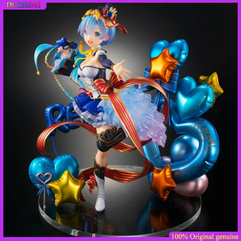 100% Original:Anime Re:Zero REM  idol singer style 21cm PVC Action Figure Anime Figure Model Toys Figure Collection Doll Gift