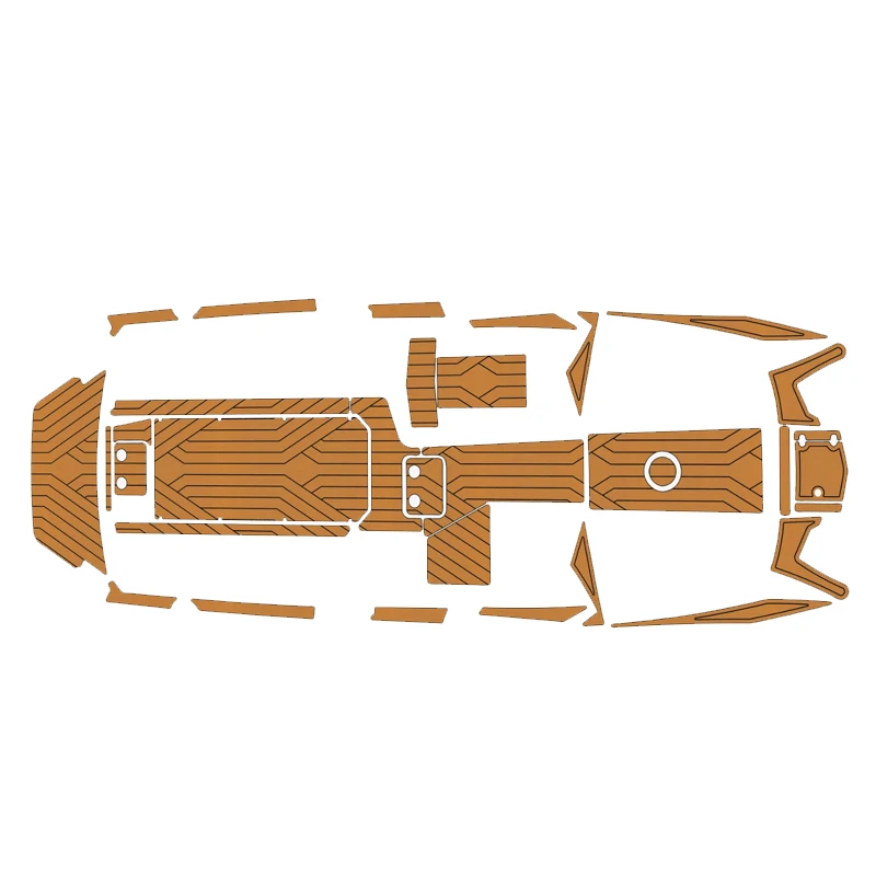 Boat EVA Foam Faux Teak Deck Floor Mat for 2017-2018 MALIBU 24 MXZ Swim Platform Cockpit Pad SeaDek Self Adhesive Marine Mat