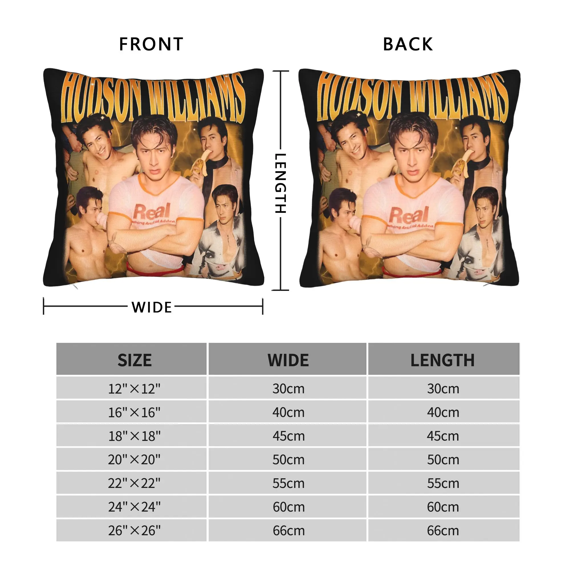 Pillow Cover Hudson Williams Canadian Actor  Retro Trendy Pillow Case For Living Room Bed Chair Pillowcases