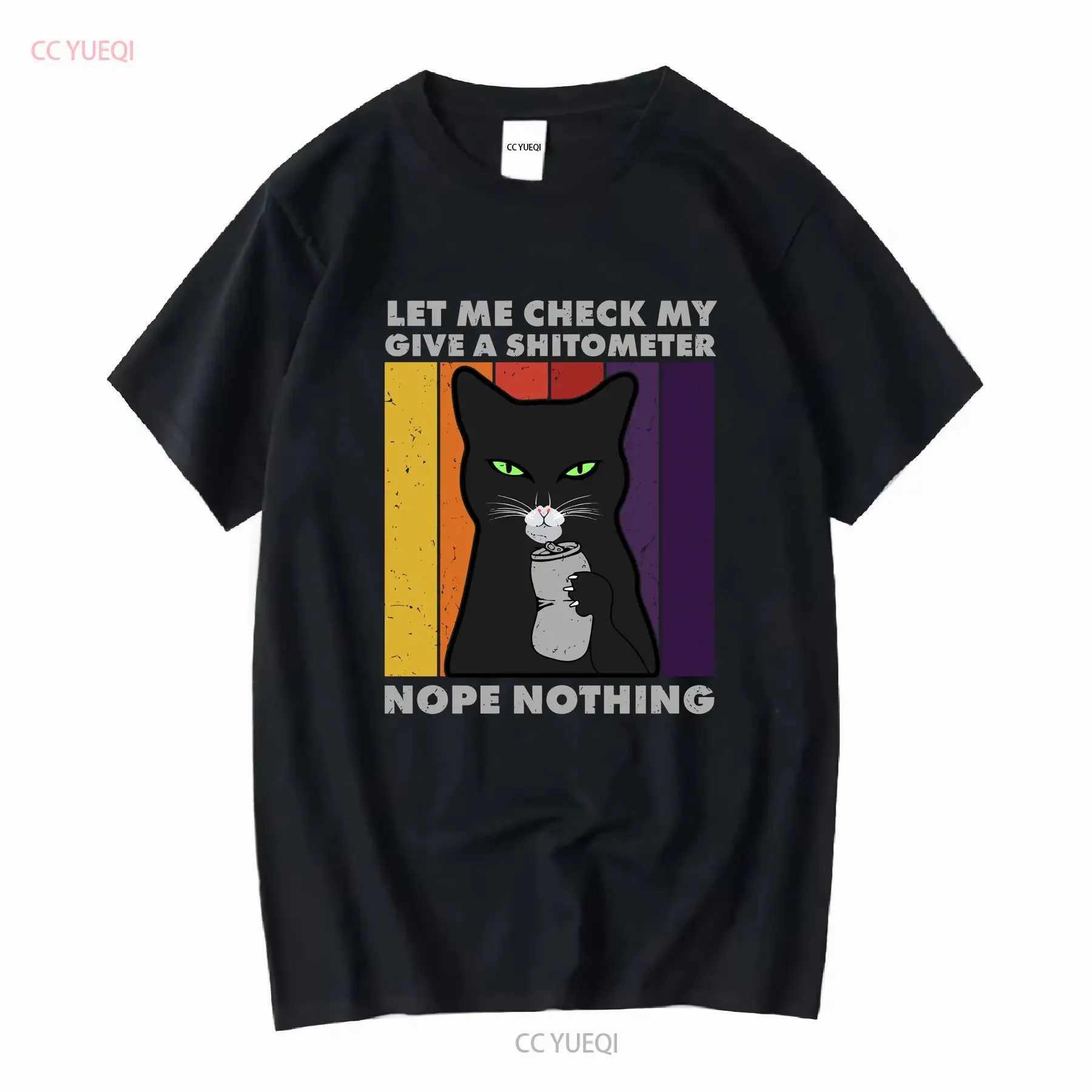 Laissez-moi vérifier mon donner un shitomètre t-shirt humour sarcastique drôle indifférence vêtements en coton pour l'incrouvé vintage lavé