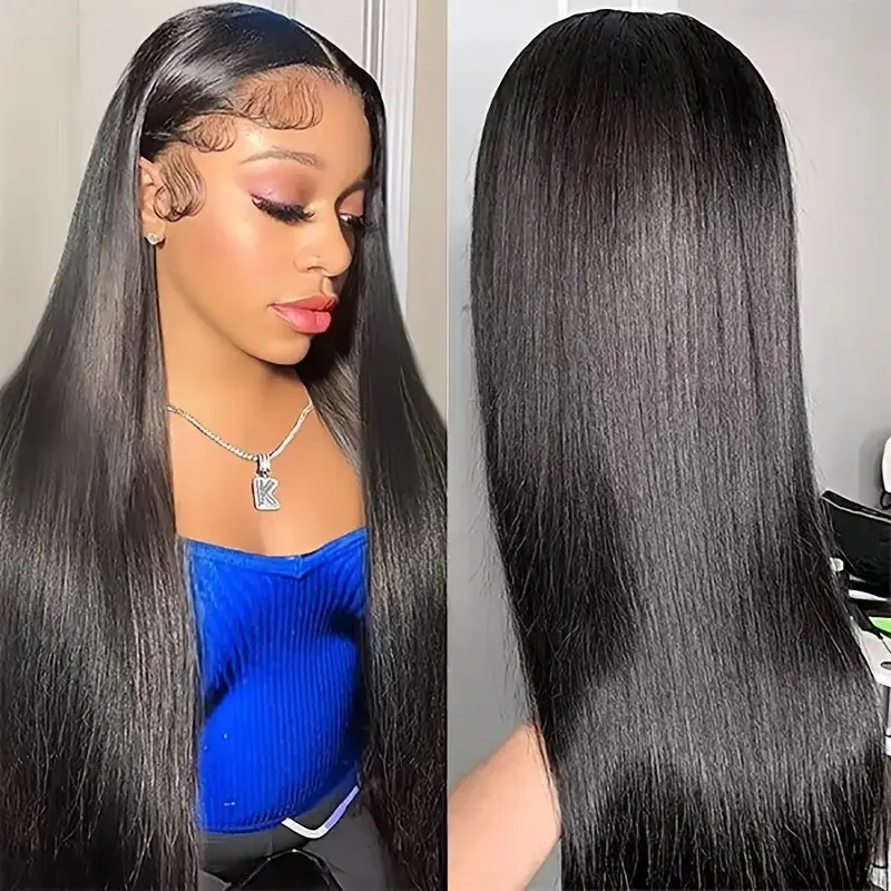 Rosabeauty 250% 13x6 Straight Long Lace Front Wig Human Hair 13X4 Frontal 5X5 Glueless Ready to Wear Wigs For Women 30 40 Inch