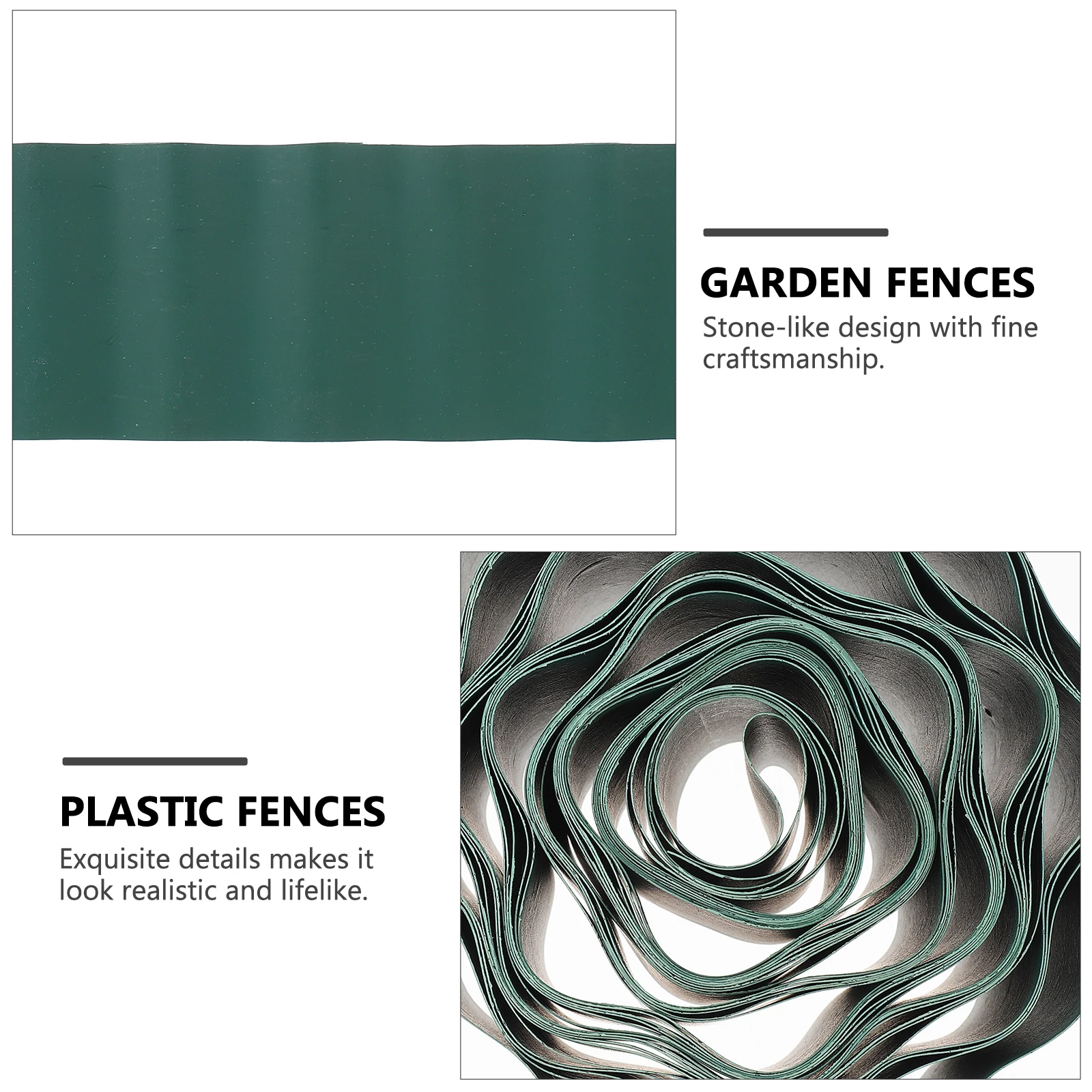 

Plastic Garden Edging Waterproof Durable Smooth Finish Easy Install Lawn Yard Decor Courtyard Partition Fence Garden Plant
