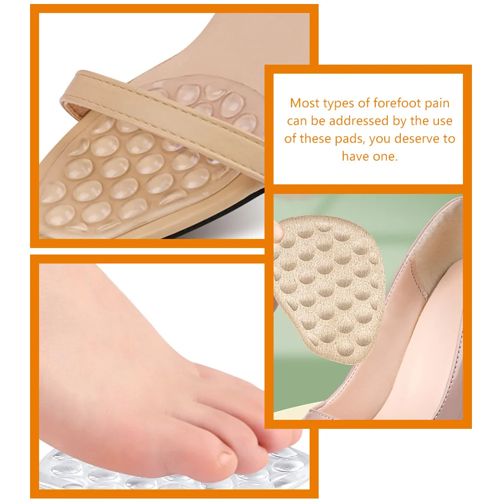 

6Pairs Forefoot Pads High Heel Cushions Comfortable Non-Slip Gel Metatarsal Support Foot Protection Insoles Women