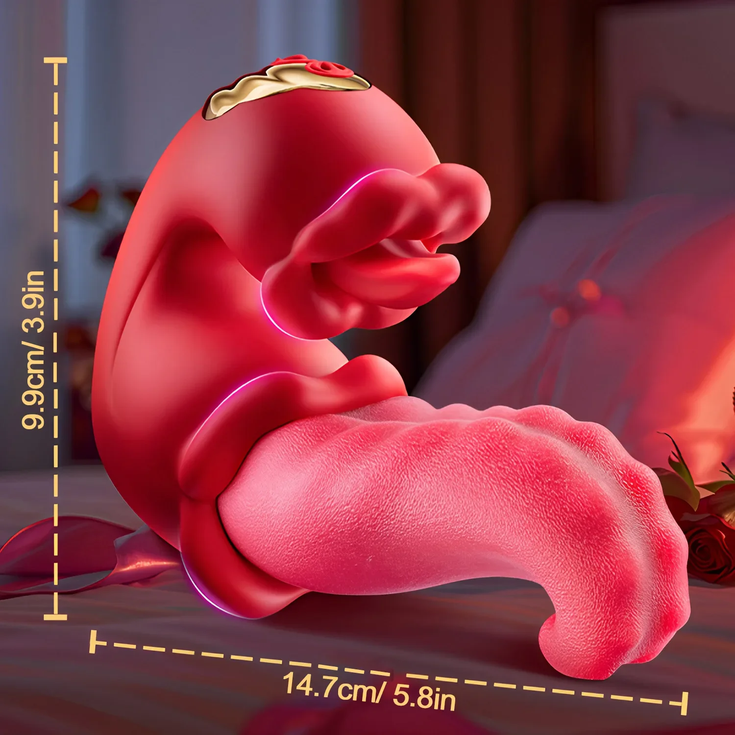 Thrusting اللسان هزاز الإناث لعق سوينغ البظر محفز دسار قوية G-بقعة جهاز تدليك للمهبل لعبة الجنس الكبار للنساء #6