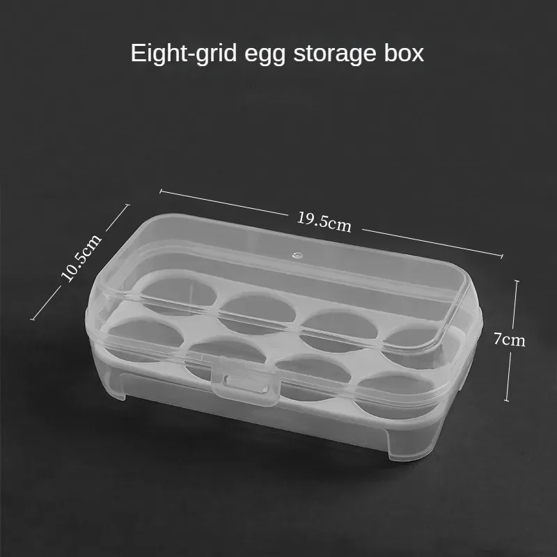 Egg Box 3/4/8 Grids Egg Holder Container for Outdoor Camping Picnic Eggs Box Case Anti-fall Egg Storage Boxes Kitchen Organizer