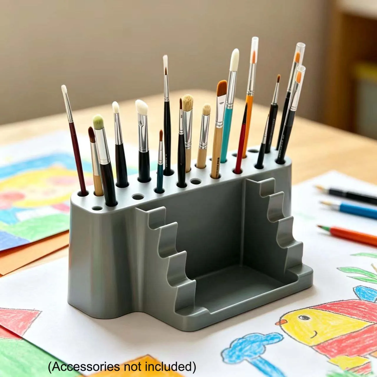 3D Printed  Brush Pen Holder Artist Painted Pen Holder FOR Palette Organizer Storage Box  20x10x7.4cm