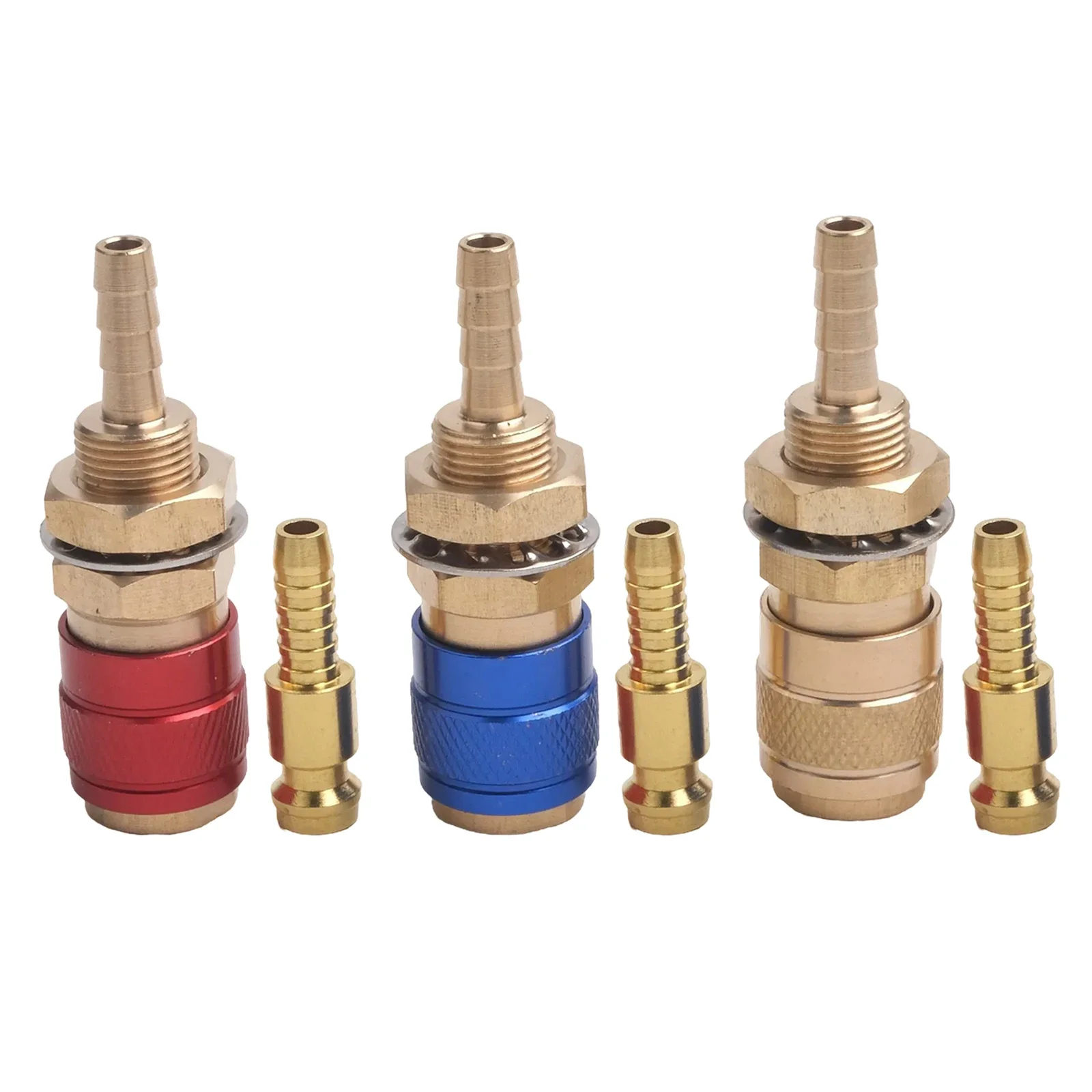 For TIG Welding Torch Models 12 18 20 27 Gas Water Quick Connector Brass Hose Fitting 6mm Inner Diameter Tube Adapter Set