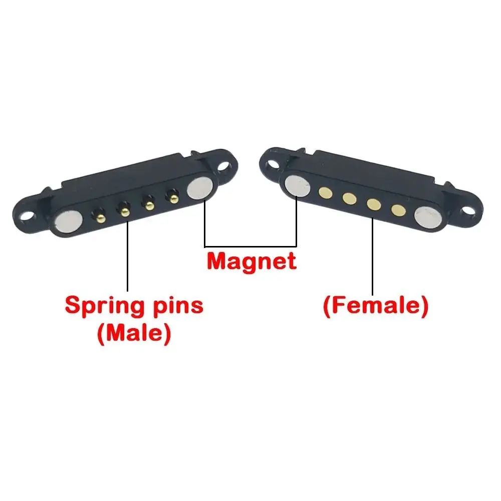 2Pin 3Pin 4Pin 5Pin DC Magnetic Pogo Pin Connector Pogopin Male Female 2A Waterproof High Current Spring Loaded Power Socket