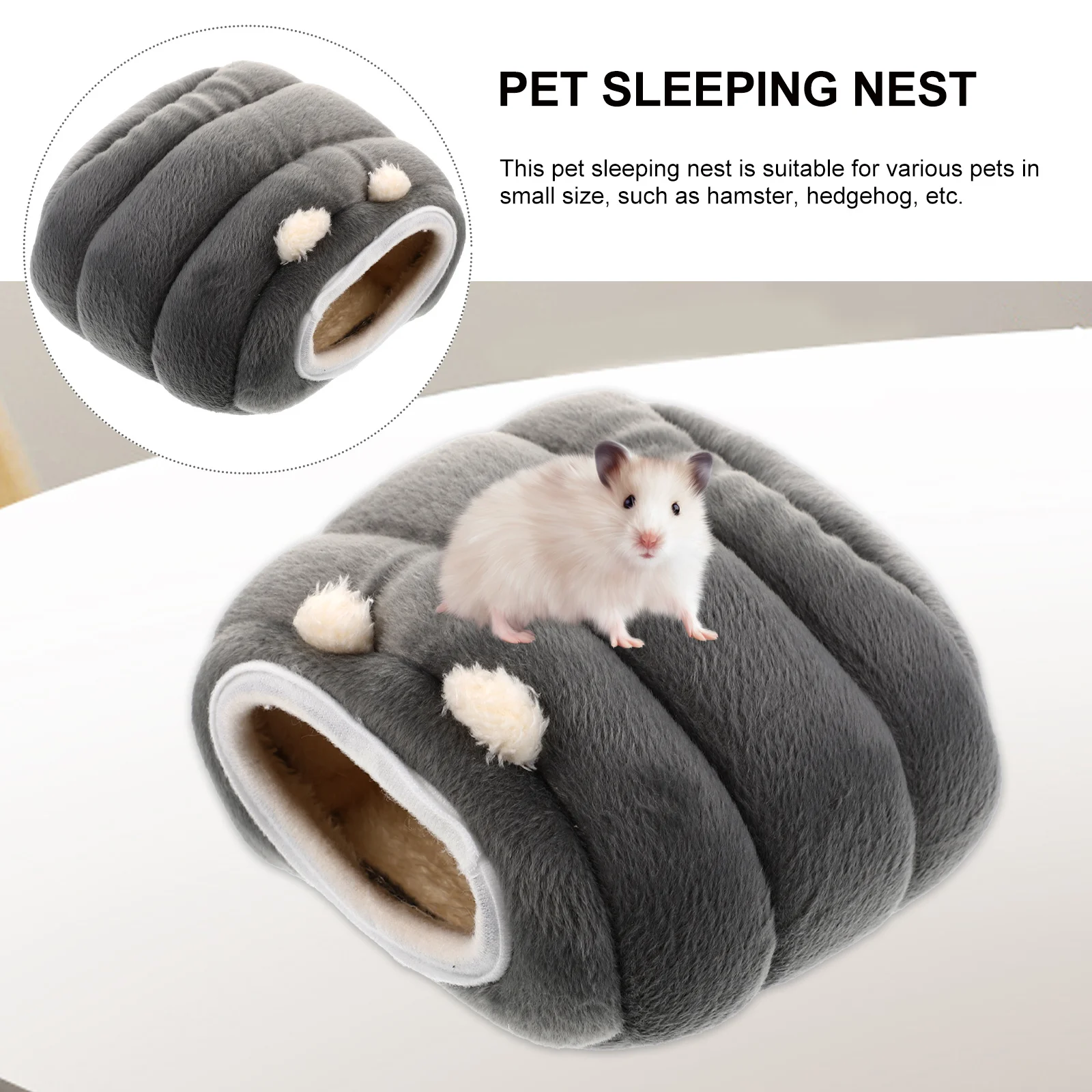 

1Pcs Hamster Cotton Nest Small Pet Sleeping Bed Warm Soft House Portable Sleep Nest Cozy Winter Cotton Cage Hamster Sleep Bed
