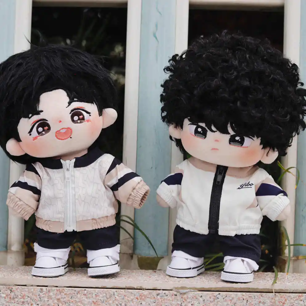 20cm Doll Clothes Idol Star Wang Yibo Sportswear Fashion  Suit Stuffed Plushies Plush Doll Accessories Anime Toy For Kids Gifts