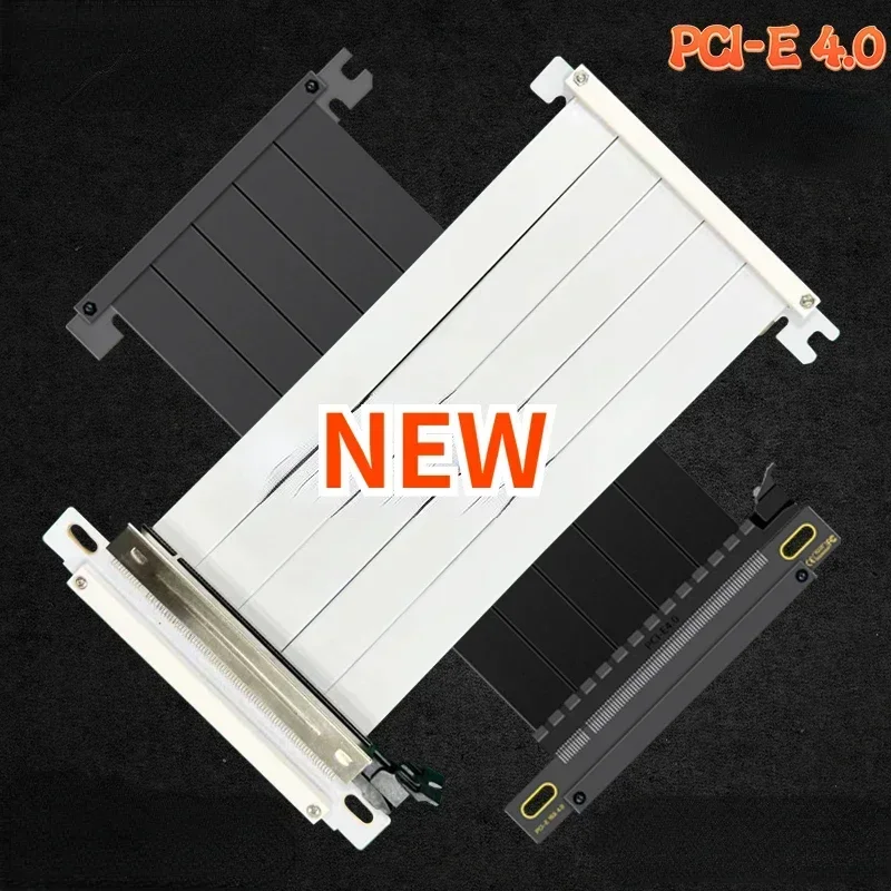 White PCIe 16x 4.0 Riser Cable RTX 3090 3080 3060 Tested PCI Express Gen 4 X16 Riser Shielded Extender for ITX A4 K39 K55 G5 GPU