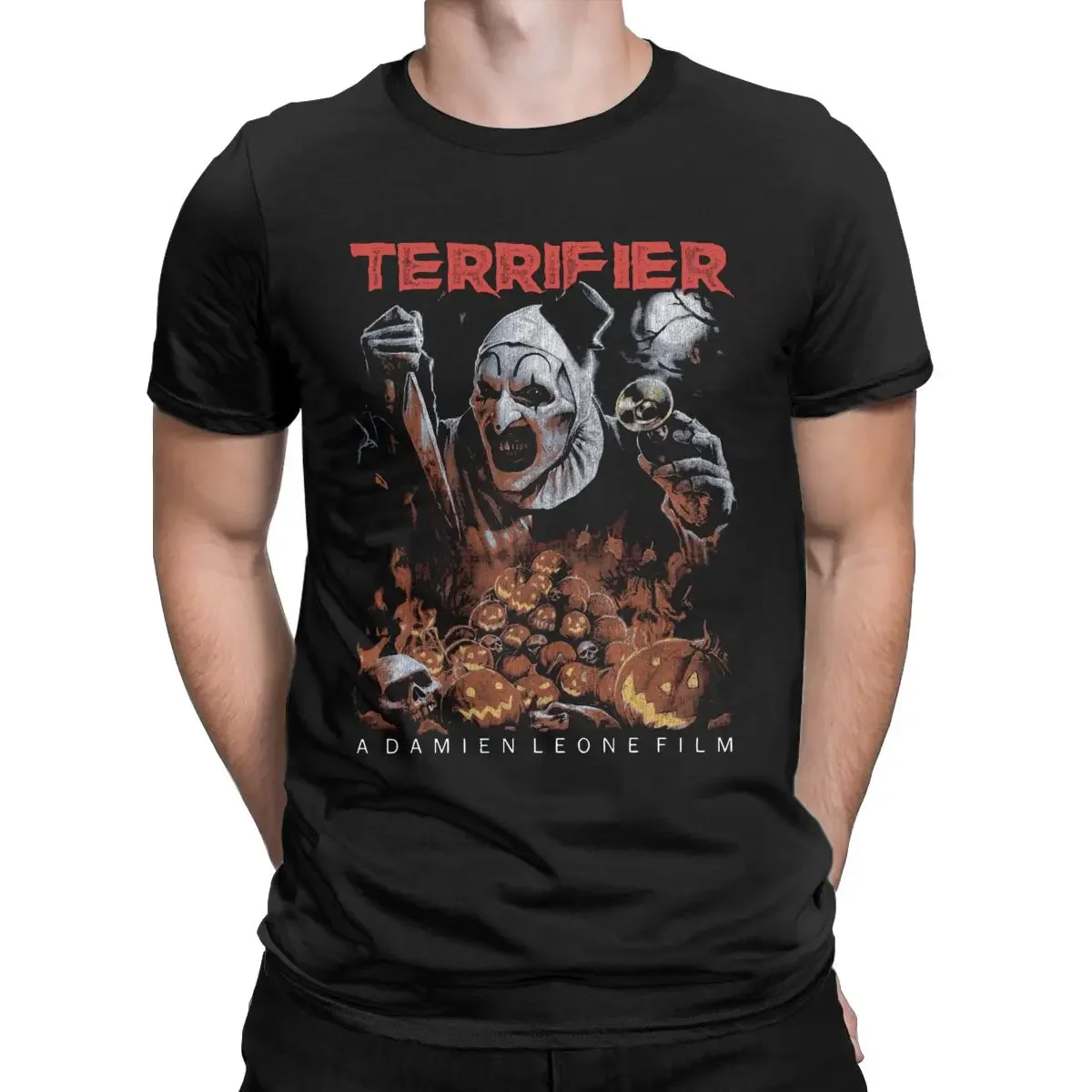 Crew Neck Clothing Plus Size Scary Movie Terrifier Horror art Halloween Amazing Pure Cotton Tee Shirt Short Sleeve T Shirt 2024