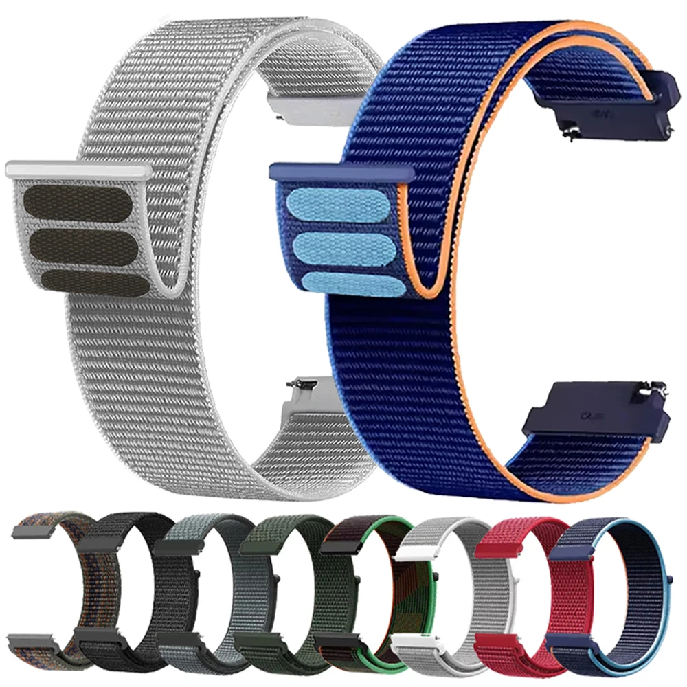 20 22mm Nylon Watch Strap For Garmin Venu 4 3 Sq 2 Loop Bands For Garmin Forerunner 570 265 165 645 255M Vivoactive 6 5 Bracelet