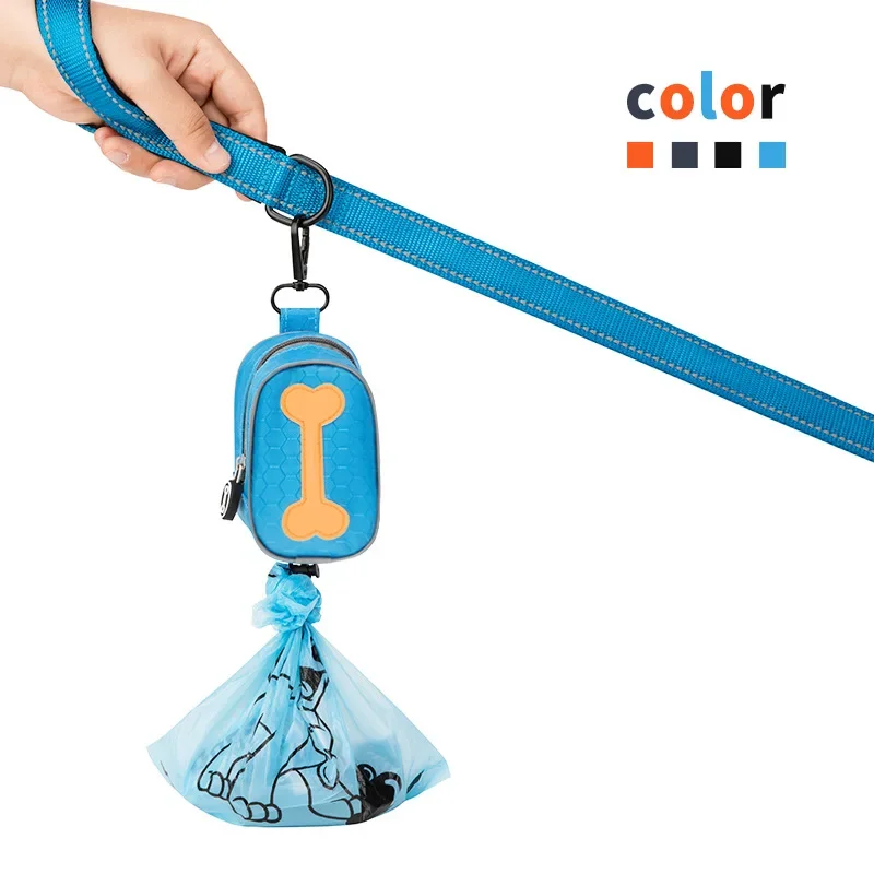 Fashion Dog Poop Bags Holder Fits Any Dog Leash Durable Large Capacity Pet Poop Bag Dispenser Container Training Pouch