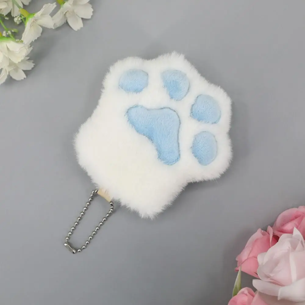 Chaveiro de garra realista de pelúcia de desenho animado, pata de gato, boneca de pelúcia kawaii, pingente, mochila macia, ornamentos, presentes