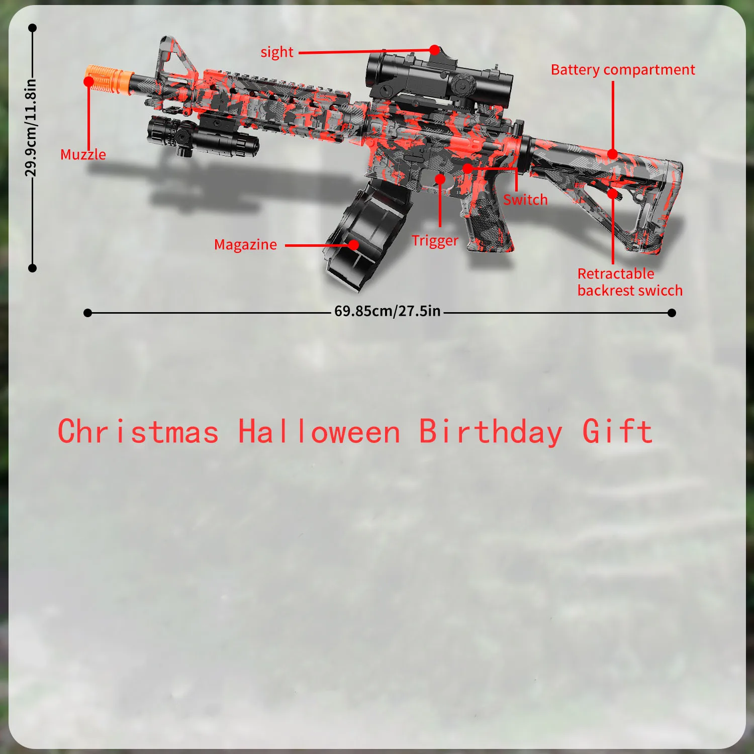 드럼이 포함된 블래스터, 자동 듀얼 모드 블래스터, 야외 활동용 - 야외 팀 게임 및 크리스마스 선물에 적합