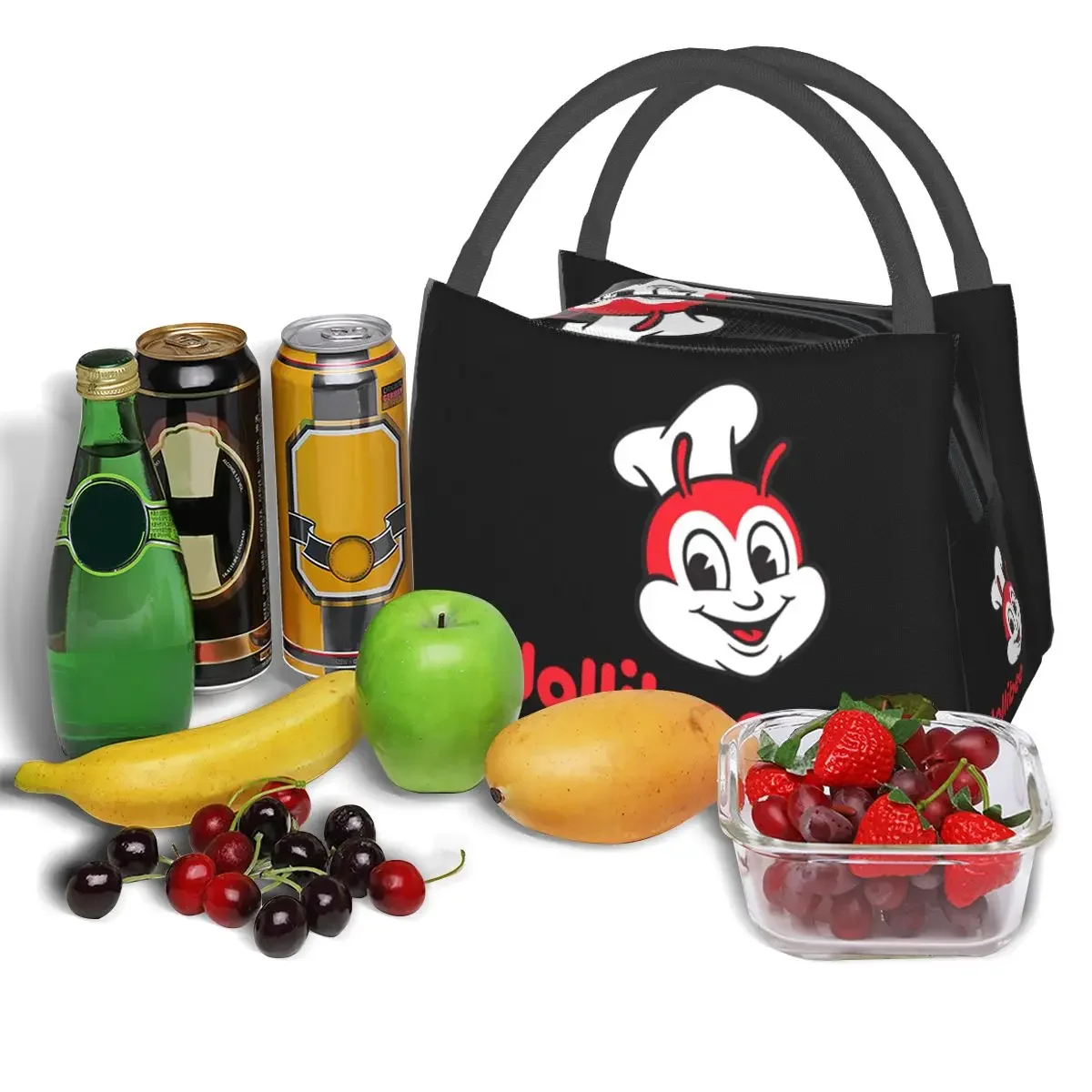 Jollibee Lunch Bags isolato Bento Box impermeabile Lunch Tote Resuable Picnic Bags borsa termica più fresca per donna ragazza scuola