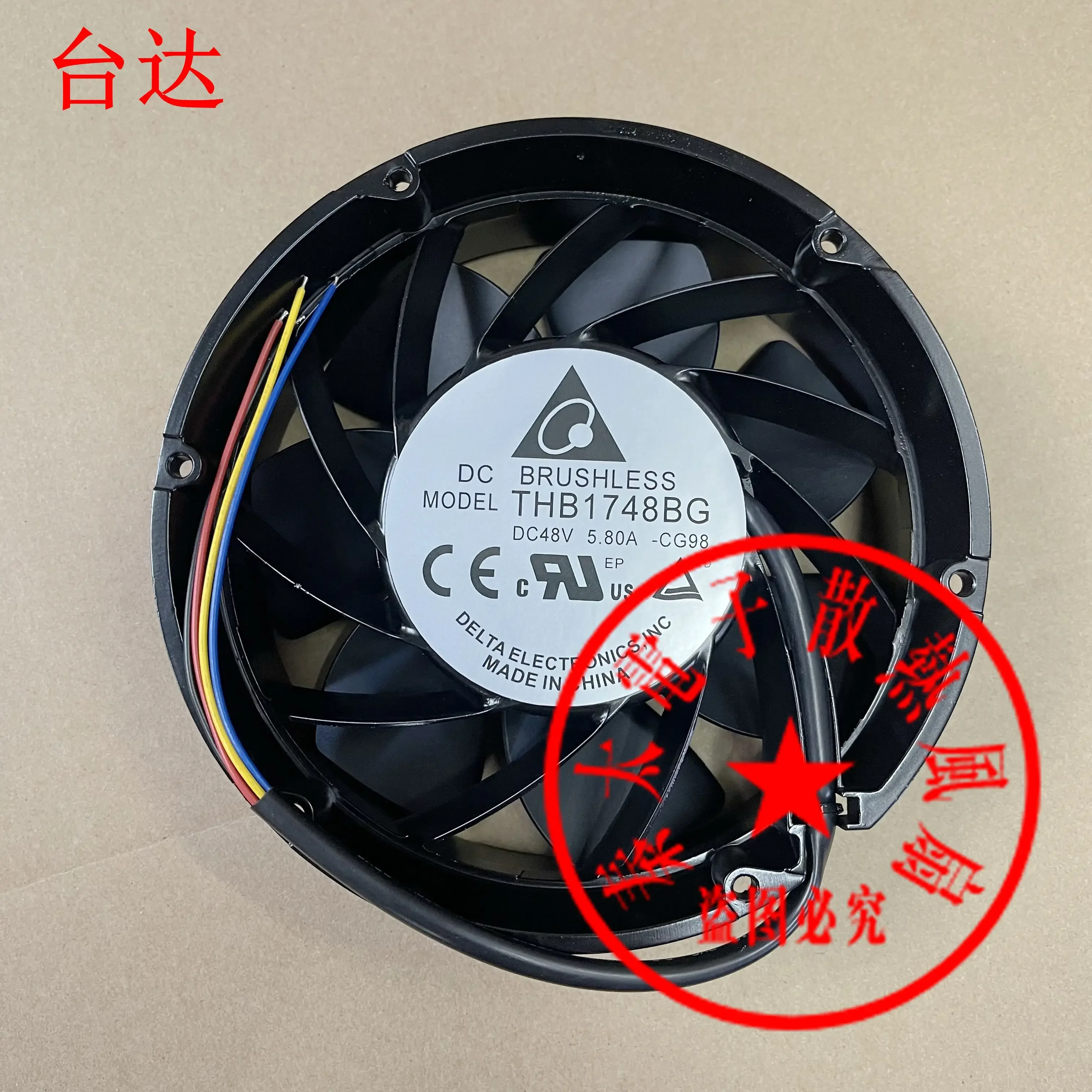 Delta Electronics THB1748BG CG98 DC 48V 5.80A 172x172x51mm 4-Wire Server Cooling Fan