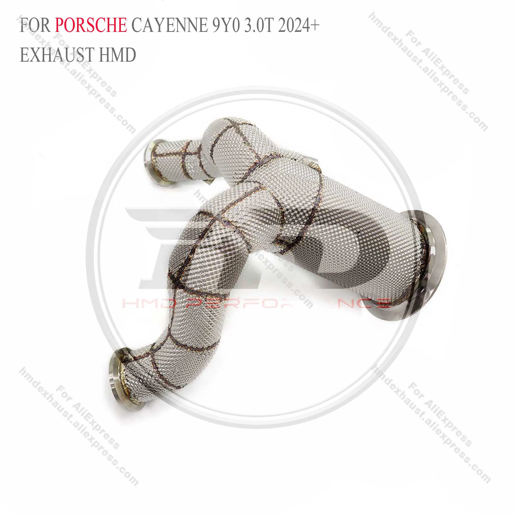 

HMD Exhaust System Stainless Steel Performance Downpipe for Porsche Cayenne 9Y0 3.0T 2024+ With Heat Shield Pipe