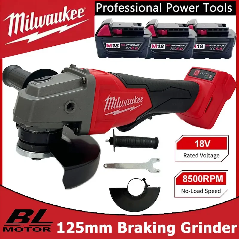 Milwaukee Brushless Cordless 1/2 Electric Wrench Car Truck Repair Screwdriver Impact Drill Rechargable For 18V Battery Tool