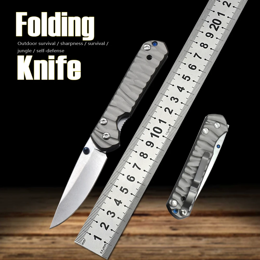 Coltello pieghevole D2 Acciaio Manico in lega di alluminio Coltello Outdoor Jungle Pocket Humting Sopravvivenza Strumento di salvataggio da campeggio EDC