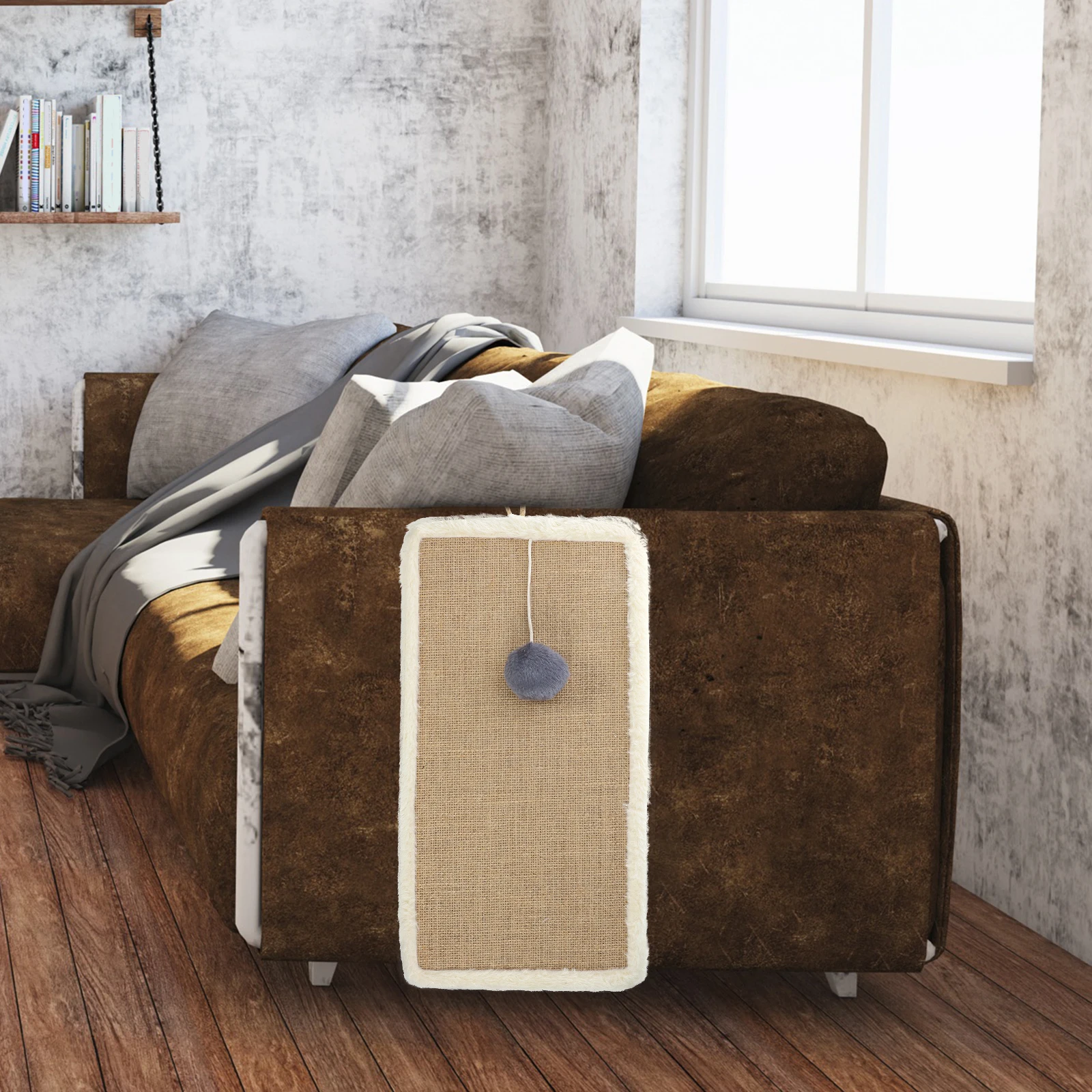 

Natural Sisal Cat Scratching Board Sturdy Wear Resistant Indoor Floor Scratch Pad Large Cat Scratch Mat Floor Supply